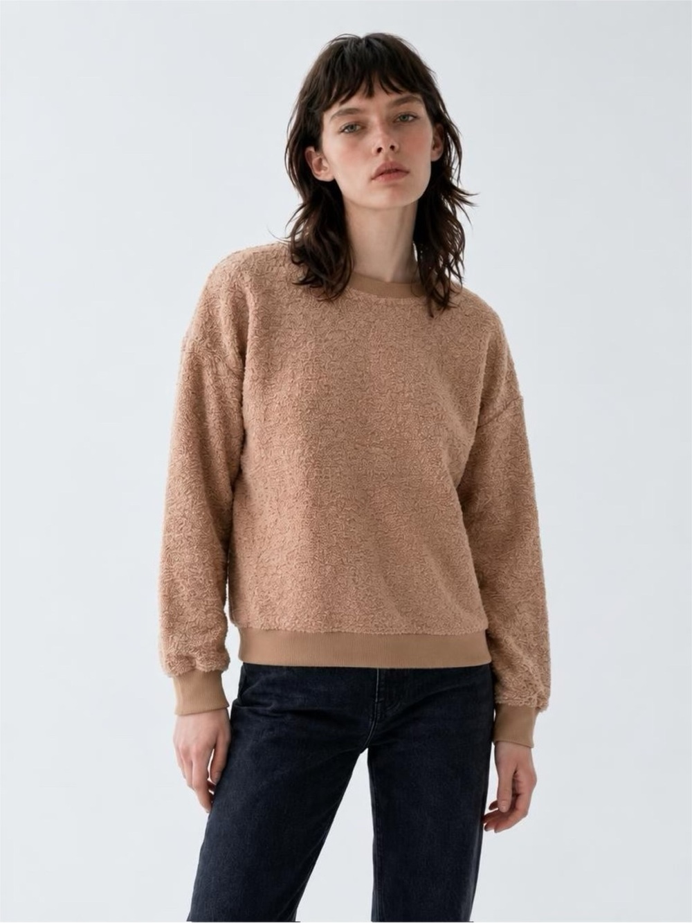 Everyday Cozy Crewneck Sweater in Taupe